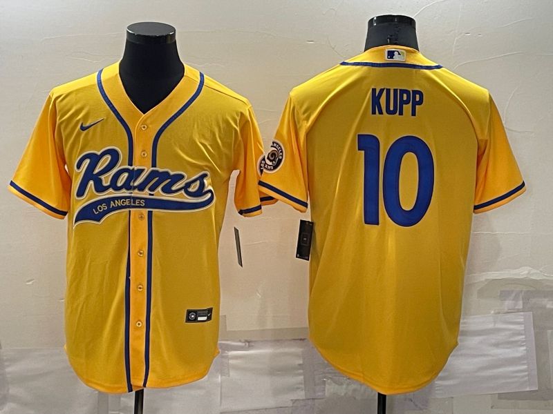 Men Los Angeles Rams #10 Kupp Yellow Nike Co branded Jersey